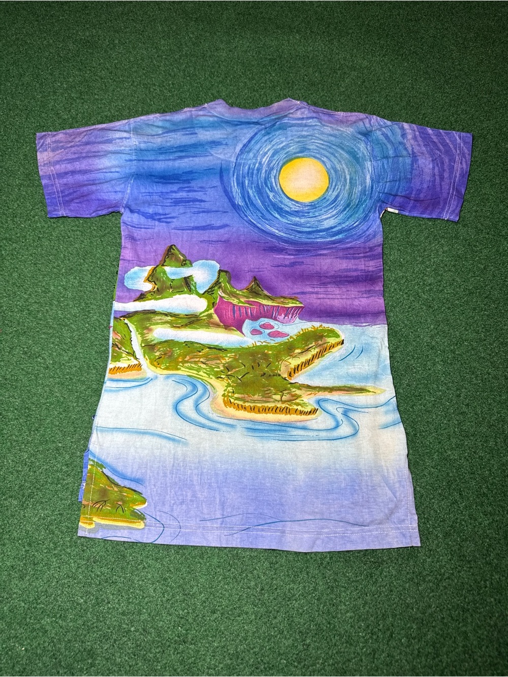 Disney JouJou Shirt XS AOP Peter Pan Tinkerbell 90s Neverland RARE 90s Vintage - Picture 5 of 7